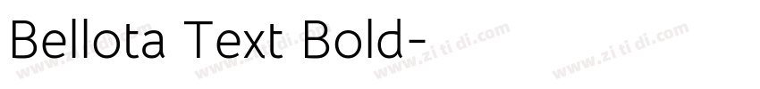 Bellota Text Bold字体转换